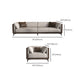 Genuine Leather Sofa Stationary Square Arm Seating for Living Room