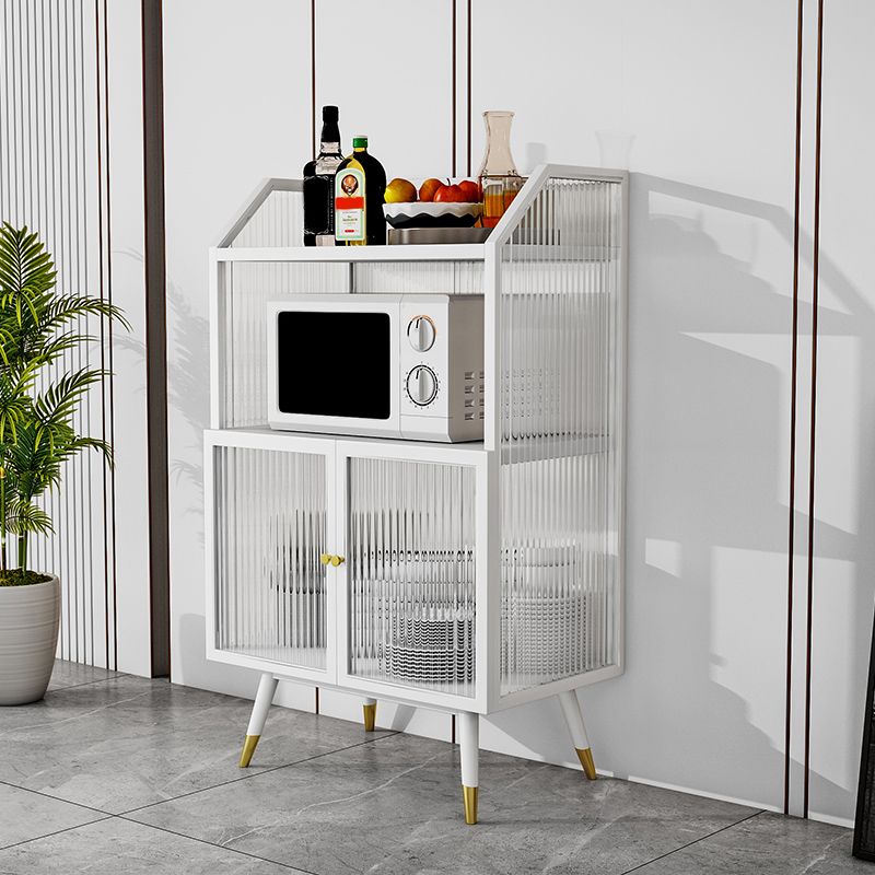 Glass Doors Metal Sideboard Glam Style Kitchen Dining Sideboard Clearhalo 'buffet_sideboard' 'Buffets & Sideboards' 'furn' 'furn_buffet_sideboard' 'Furniture' 'Kitchen & Dining Furniture' 1200x1200_0900b1e5-73a3-471f-9ee4-6519f4e59b20