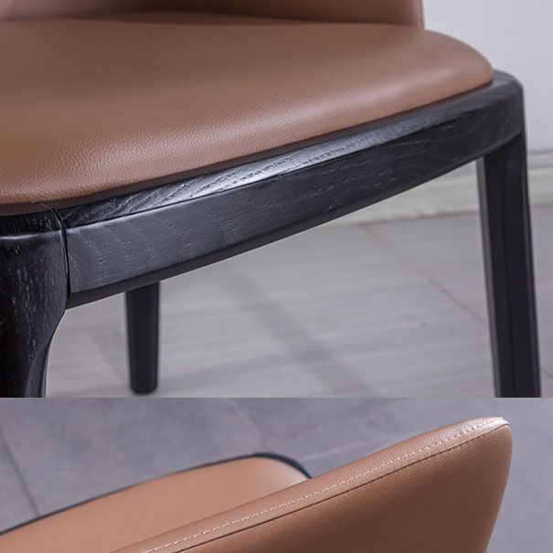 Industrial Ash Parsons Dining Chair Matte Finish Faux Leather Side Chair (Set of 2) Clearhalo ' kitchen&dining_furn' 'Dining Chairs' 'Dining Tables & Seating' 'dining_chair' 'furn' 'furn_dining_chair' 'Furniture' 'furniture_dining_chair' 'Kitchen & Dining Furniture' 'kitchen' 1200x1200_0901417a-f7cb-4730-b496-44d1bd61ccfa