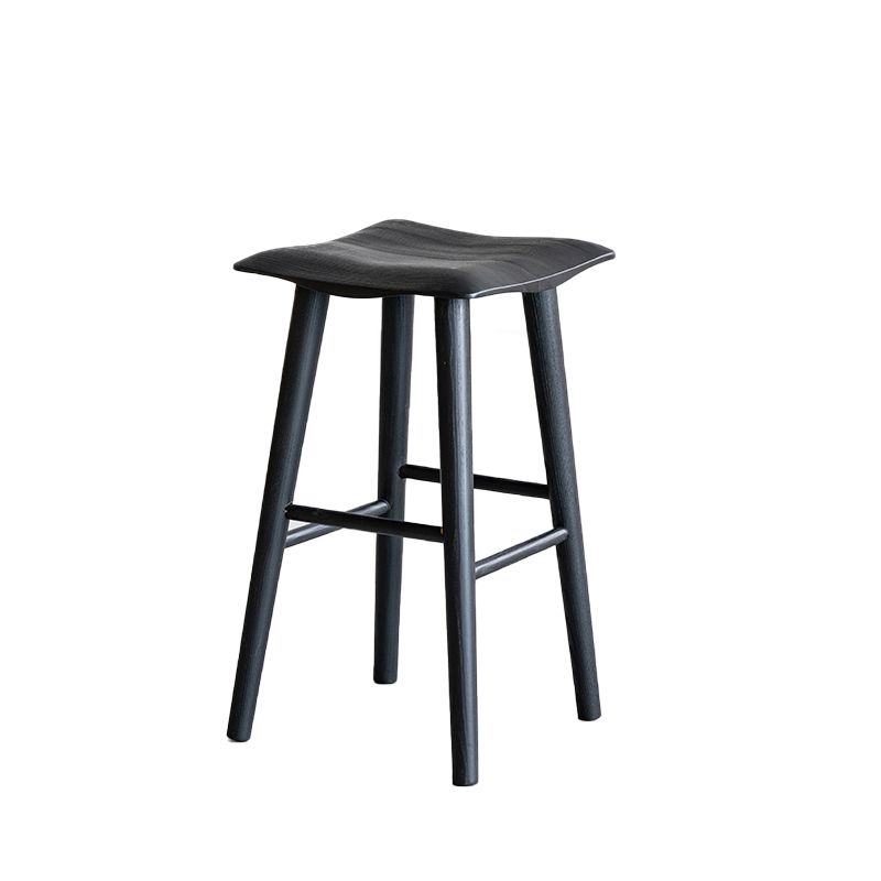 Modern Style Black Bar Stool Solid Wood Bar Stools for Dining Room