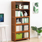 Brown Shelf Bookcase Door Standard Wood Bookcase for Home Office
