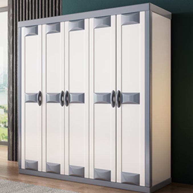 Rubberwood Wardrobe Closet Contemporary Hinged Wardrobe Cabinet