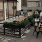 Modern Style Brown Bar Table Pine Wood and Iron Outdoor Bar Table Clearhalo 'Bar Furniture' 'Bar Tables' 'bar_tables' 'furn' 'furn_bar_tables' 'Furniture' 'furniture_bar_tables' 'Kitchen & Dining Furniture' 'kitchen&dining_furn' 'kitchen' 1200x1200_0904cde1-e1b4-412d-8e1b-dbb09005e15e