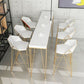 Glam Bar-height Table Solid Wood Top Pub Table for Dining Room Clearhalo 'Bar Furniture' 'Bar Tables' 'bar_tables' 'furn' 'furn_bar_tables' 'Furniture' 'Kitchen & Dining Furniture' 1200x1200_09068e0f-64b7-400e-a172-a430389e3554