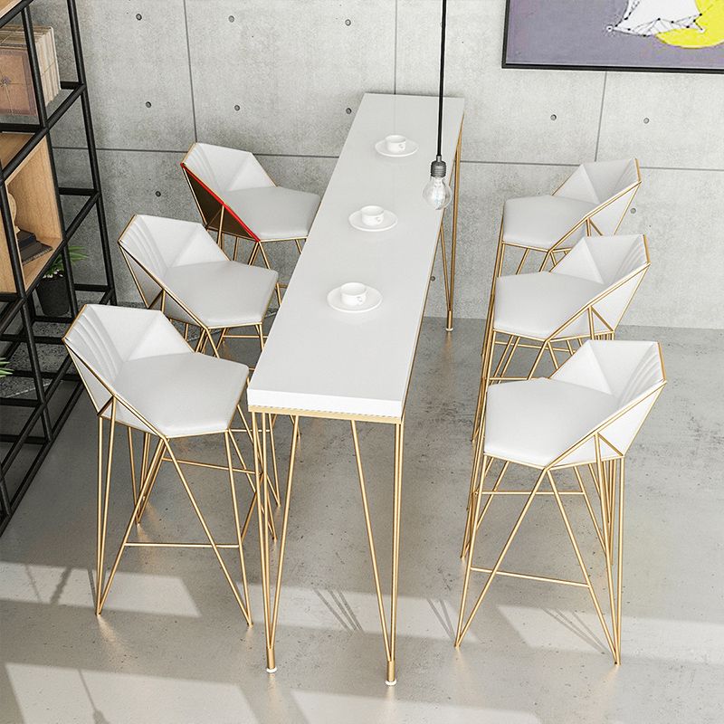 Glam Bar-height Table Solid Wood Top Pub Table for Dining Room Clearhalo 'Bar Furniture' 'Bar Tables' 'bar_tables' 'furn' 'furn_bar_tables' 'Furniture' 'Kitchen & Dining Furniture' 1200x1200_09068e0f-64b7-400e-a172-a430389e3554