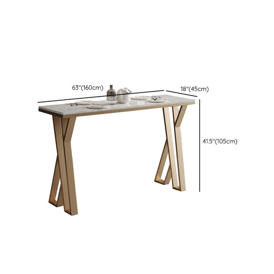 Modern Rectangle Bar Table Set 1/3/5 Pcs White Granite Bar Table Set