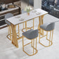 Rectangle Stone Top Table Glam Style Bistro Pub Table with Metal Base Clearhalo 'Bar Furniture' 'Bar Tables' 'bar_tables' 'furn' 'furn_bar_tables' 'Furniture' 'Kitchen & Dining Furniture' 1200x1200_09094035-8ed2-4500-8c08-c7a00579a11f