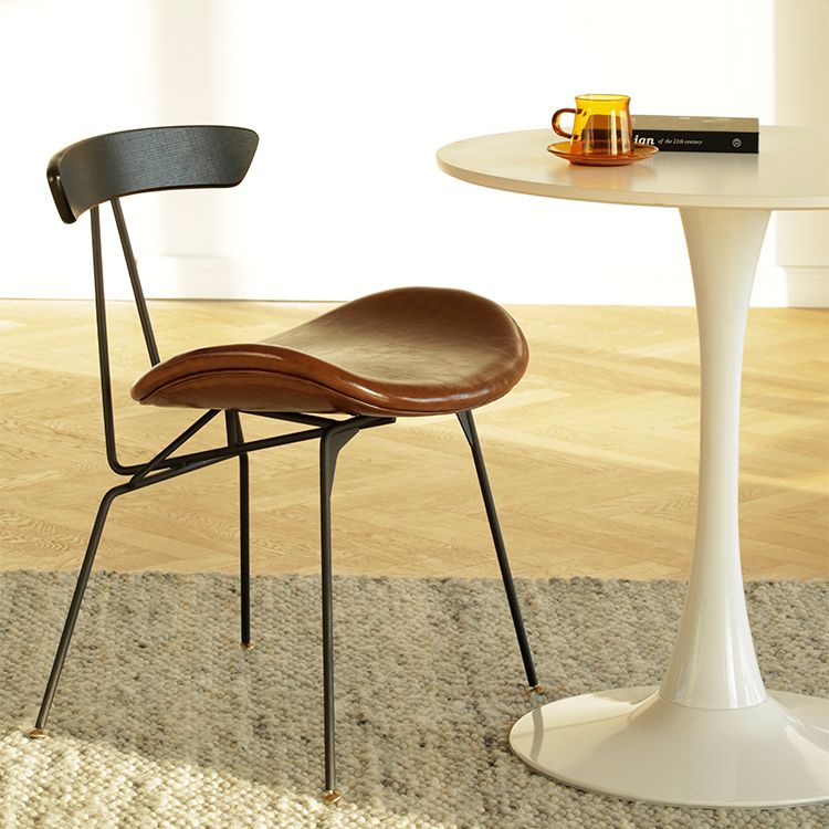 Industrial Upholstered Home Side Chair Matte Finish Open Back Dining Chairs Clearhalo ' kitchen&dining_furn' 'Dining Chairs' 'Dining Tables & Seating' 'dining_chair' 'furn' 'furn_dining_chair' 'Furniture' 'furniture_dining_chair' 'Kitchen & Dining Furniture' 'kitchen' 1200x1200_090a8d84-db53-4844-b2c4-0b17925aa0eb