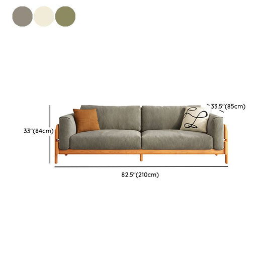 Solid Wood Square Arm Sofa Slipcovered Corduroy Cushions Sofa Clearhalo 'furn' 'furn_sofas' 'Furniture' 'Living Room Furniture' 'Sofa' 'sofas' 1200x1200_090c9e5b-e5f7-4ddf-b5a5-de05a623eb13