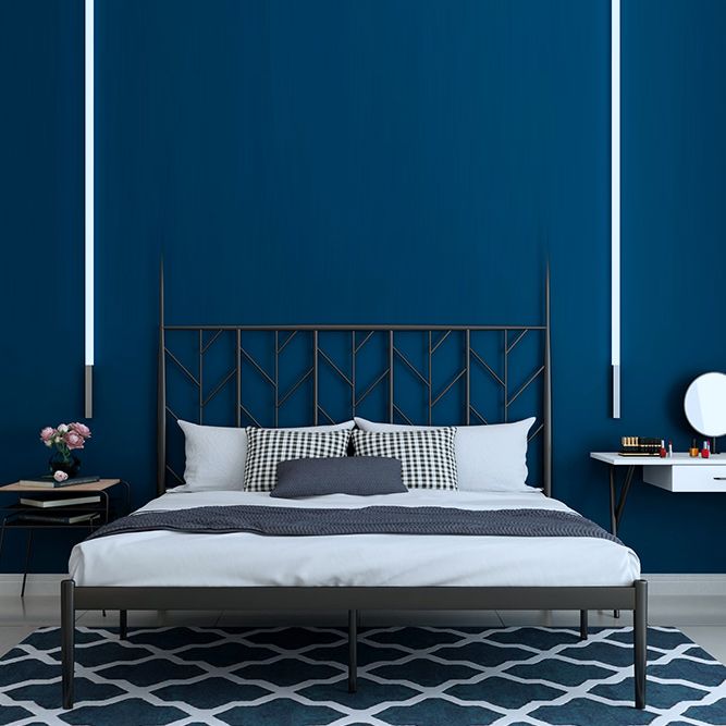 Zeitgenössischer Metallbettrahmen mit Kopfteilbaumbettbettrahmen