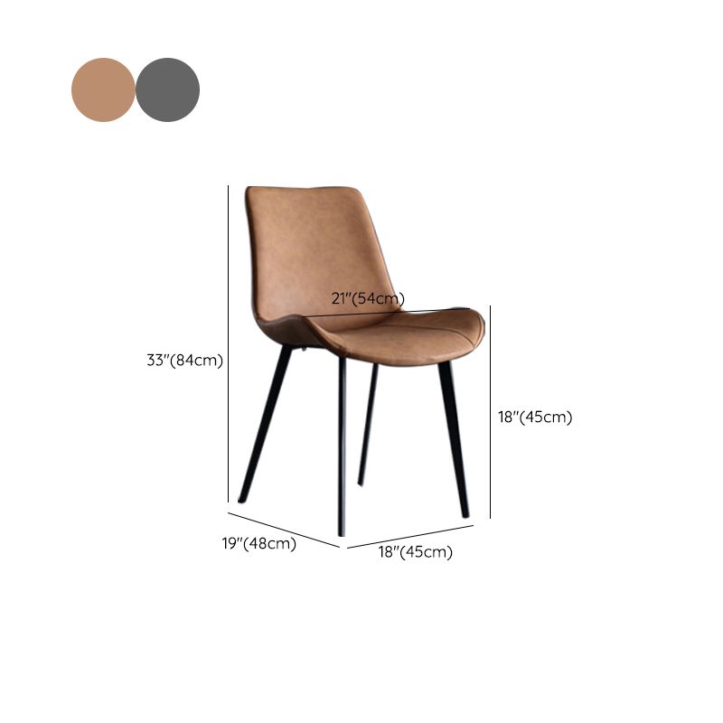 Sedia industriale imbottita senza braccioli da cucina Parsons Side Chair