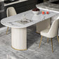Oval Shape Modern Style Dining Table White Fixed Table with Sintered Stone Clearhalo ' dining_table' 'Dining Tables & Seating' 'Dining Tables' 'furn' 'furn_dining_table' 'Furniture' 'furniture_dining_table' 'Kitchen & Dining Furniture' 'kitchen&dining_furn' 'kitchen' 'kitchen_dining_table' 1200x1200_090df561-6c71-4985-a9bd-2a7cd38114eb