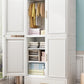 Contemporary 2-Door Wardrobe Armoire Plastic Storage Cabinet Clearhalo 'Armoires & Wardrobes' 'armoires_wardrobes' 'Bedroom Furniture' 'furn' 'furn_armoires_wardrobes' 'Furniture' 1200x1200_09107550-3be5-4268-9e7d-ed3583c31cc0