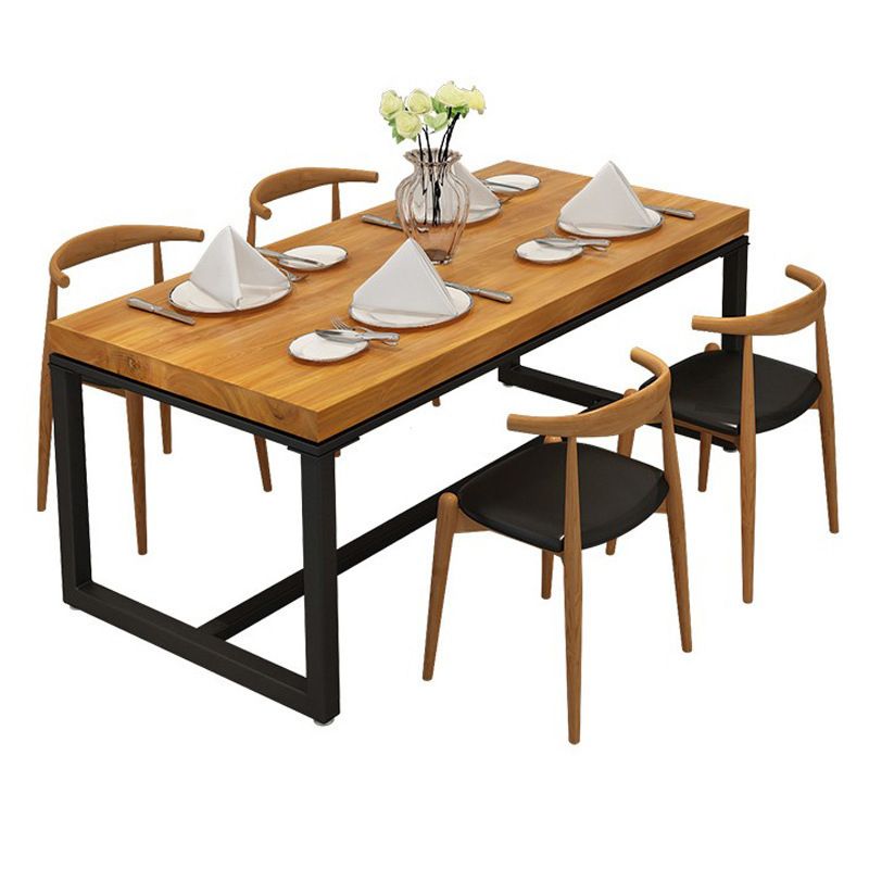 Industrial Sled Dining Table Set 1/2/5 Pieces Solid Wood Dinette Set for Shop Clearhalo 'Dining Room Sets' 'Dining Tables & Seating' 'dining_room_set' 'furn' 'furn_dining_room_set' 'Furniture' 'Kitchen & Dining Furniture' 1200x1200_09126bad-2fae-41ee-a4fd-fd0b93aecc53
