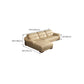 38 "H Hedendaagse sectionele sofa beige leer getuft sectional