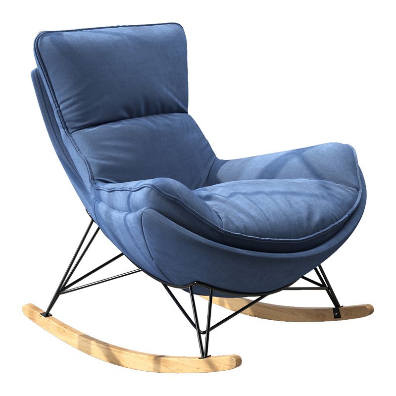Contemporary Upholstered Rocker Chair Metal Frame Spindle Rocker Chair for Living Room Clearhalo 'Chairs & Seating' 'furn' 'furn_rocking_chairs' 'Furniture' 'Living Room Furniture' 'Rocking Chairs' 'rocking_chairs' 1200x1200_0913562d-c9fc-4b72-8643-5ffd5710936f