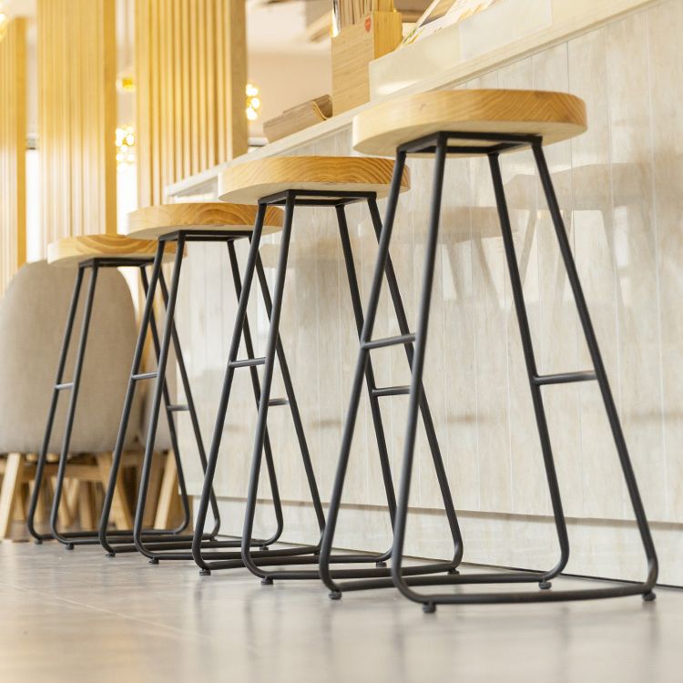 Solid Wood Dining Stools Contemporary Dining Stools with Footrest Clearhalo 'Bar Furniture' 'Bar Stools' 'bar_stools' 'furn' 'furn_bar_stools' 'Furniture' 'Kitchen & Dining Furniture' 1200x1200_0913f87d-05f7-416f-bbec-1577ee96e3d8