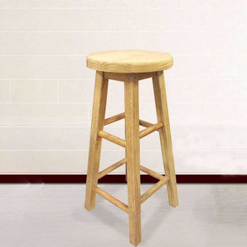 Modern Armless Non Foldable Counter Stool Wood Household Bar Stool with Pedal Clearhalo 'Bar Furniture' 'Bar Stools' 'bar_stools' 'furn' 'furn_bar_stools' 'furniture_bar_stools' 'Kitchen & Dining Furniture' 'kitchen&dining_furn' 'kitchen' 'kitchen_furn' Furniture' 1200x1200_091412d9-fbec-4113-9cd8-166f83314ed7