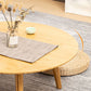 Round Wooden Coffee Table Four Legs Cocktail Table in Natural Clearhalo 'Coffee & Accent Tables' 'Coffee Tables' 'coffee_tables' 'furn' 'furn_coffee_tables' 'Furniture' 'furniture_coffee_tables' 'Living Room Furniture' 1200x1200_091430dd-f754-485c-a5fc-22ae41c33f02