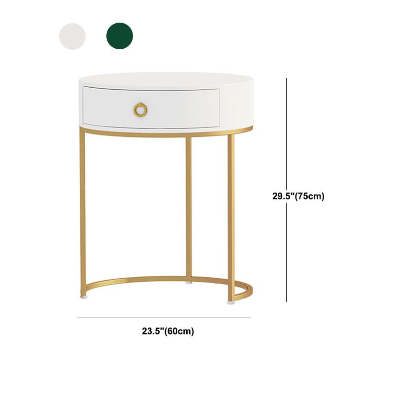 Holz- und Metall -Waschtisch mit 1 Schublade im weißen/grünen Make -up -Schreibtisch