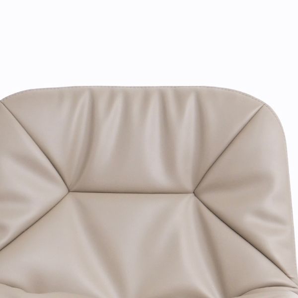 Glam Style Counter Stool Faux Leather Counter-height Stool for Indoor