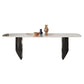 Metal Modern Rectangle Indoor Table Sintered Stone Table for Dining Room Clearhalo ' dining_table' 'Dining Tables & Seating' 'Dining Tables' 'furn' 'furn_dining_table' 'Furniture' 'furniture_dining_table' 'Kitchen & Dining Furniture' 'kitchen&dining_furn' 'kitchen' 'kitchen_dining_table' 1200x1200_0917beff-f832-4fc5-9b1b-5c11ff30bc3d