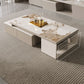 Rectangle Stone Cocktail Table Glam Single Coffee Table with Storage Drawers