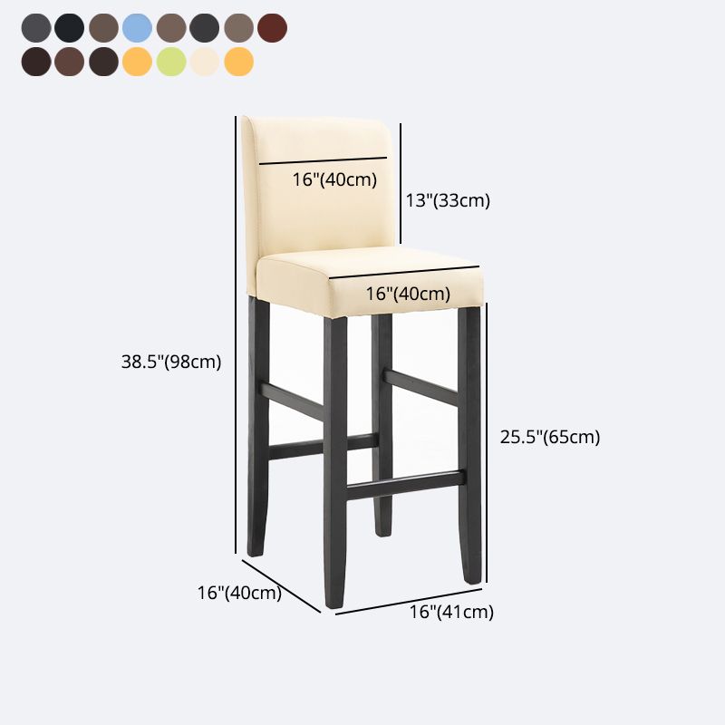 Contemporary Leather Solid Wood Barstool Bristol Bar Stool with Low Back Clearhalo 'Bar Furniture' 'Bar Stools' 'bar_stools' 'furn' 'furn_bar_stools' 'furniture_bar_stools' 'Kitchen & Dining Furniture' 'kitchen&dining_furn' 'kitchen' 'kitchen_furn' Furniture' 1200x1200_0919b7bc-f0cf-480b-b85f-97d50a51a9be