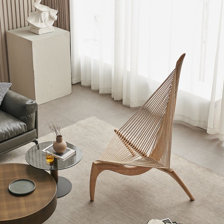 Modern Style Side Chair Solid Wood High Back Side Chair for Dining Room