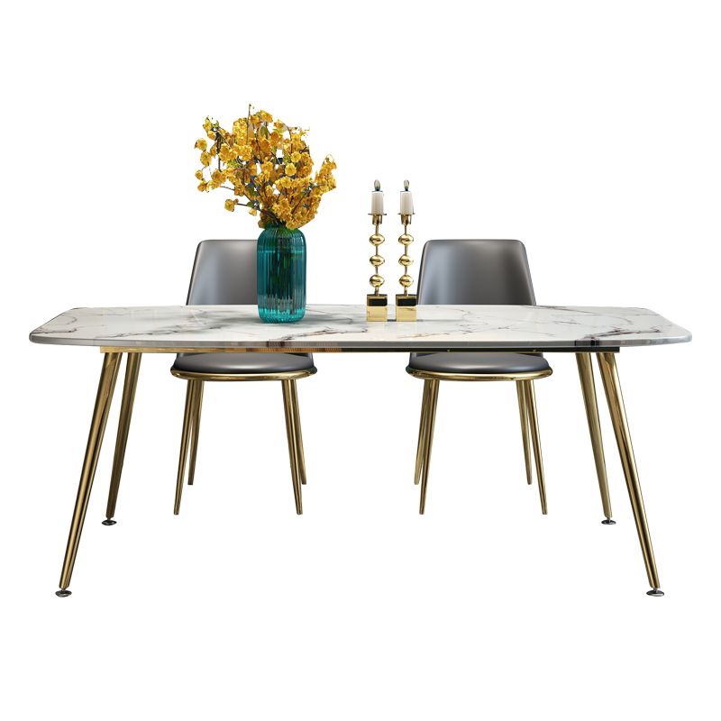 Metal Contemporary Rectangular Table Sintered Stone Dining Table with 4 Legs Clearhalo ' dining_table' 'Dining Tables & Seating' 'Dining Tables' 'furn' 'furn_dining_table' 'Furniture' 'furniture_dining_table' 'Kitchen & Dining Furniture' 'kitchen&dining_furn' 'kitchen' 'kitchen_dining_table' 1200x1200_091d0639-9a53-4076-96bb-a22e1d27275e