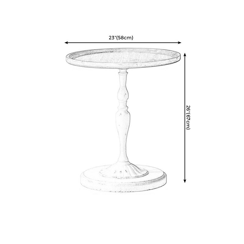 Pedestal Side Table Wood Round Side End Table- Distressed Surface Treatment Clearhalo 'Coffee & Accent Tables' 'End & Side Tables' 'end_side_table' 'Furniture' 'furniture_end_side_table' 'Living Room Furniture' 1200x1200_091ee1ad-cefa-43d7-b970-a49bdc52548b