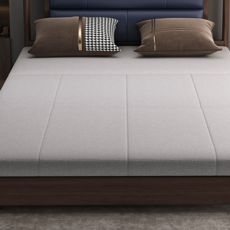 Divano letto in legno in legno massiccio di divano di lino convertibile in grigio