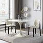 Contemporary Style Dinette Table Round Stone Furniture with Tulip Base Clearhalo ' dining_table' 'Dining Tables & Seating' 'Dining Tables' 'furn' 'furn_dining_table' 'Furniture' 'furniture_dining_table' 'Kitchen & Dining Furniture' 'kitchen&dining_furn' 'kitchen' 'kitchen_dining_table' 1200x1200_0921c094-299c-4140-bc92-5744025a511f