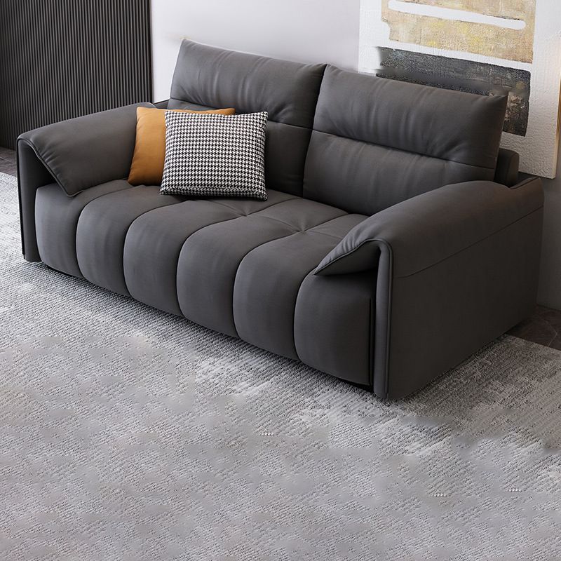 Dark Gray Cushion Back Contemporary Removable Cushions L-Shape Sofa & Chaise Clearhalo 'furn' 'furn_sectionals' 'Furniture' 'furniture_sectionals' 'kitchen' 'kitchen_sectionals' 'Living Room Furniture' 'Sectionals' 1200x1200_09242ed5-bbd6-4176-8537-af20bd403859