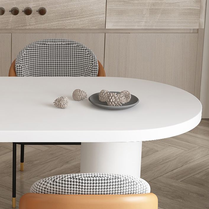 Modern Style Dining Table White Home Use Dining Table with Double Pedestal Base Clearhalo ' dining_table' 'Dining Tables & Seating' 'Dining Tables' 'furn' 'furn_dining_table' 'Furniture' 'furniture_dining_table' 'Kitchen & Dining Furniture' 'kitchen&dining_furn' 'kitchen' 'kitchen_dining_table' 1200x1200_09261ced-da70-4506-af59-faa76b43831e