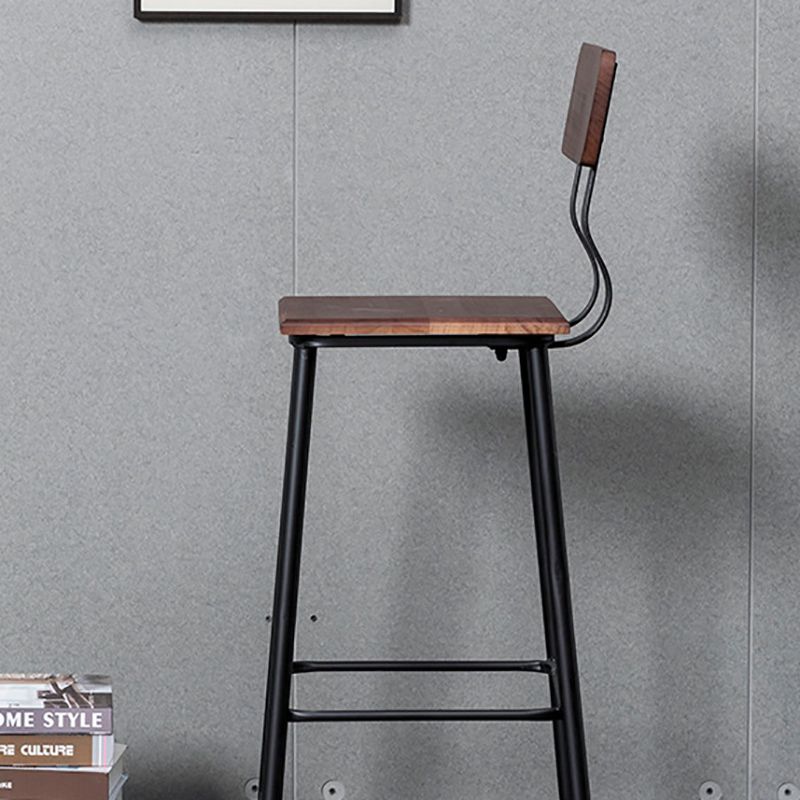Modern Solid Wood Counter Stool Armless Bar Height Bar Stool with Footrest Clearhalo 'Bar Furniture' 'Bar Stools' 'bar_stools' 'furn' 'furn_bar_stools' 'Furniture' 'Kitchen & Dining Furniture' 1200x1200_09263656-d6b7-4b8e-8707-2988bf0a4b94