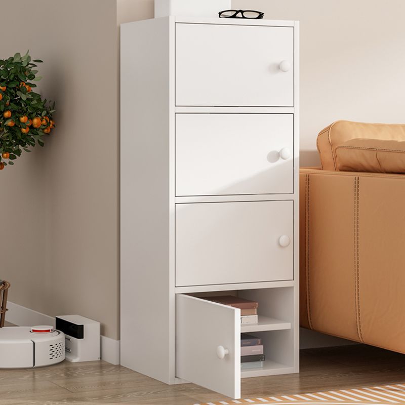 Contemporary Wooden Accent Cabinet Bar Pulls Handle Design Storage Cabinet