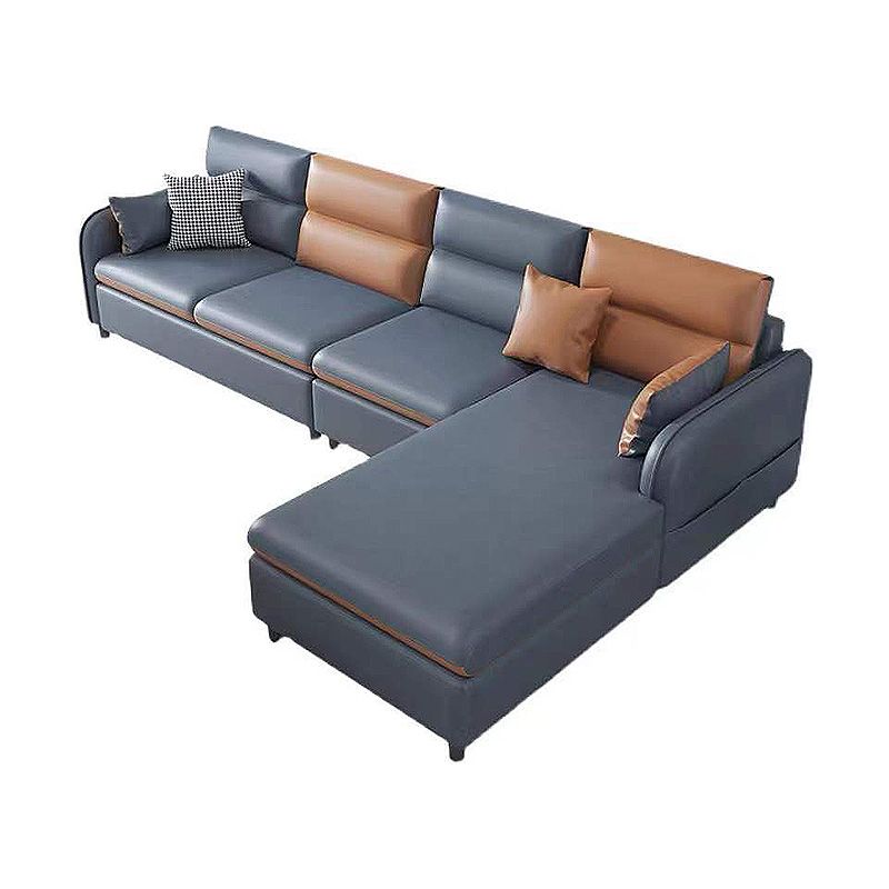 Modern Faux Leather Sectional Square Arm for Living Room with Storage Clearhalo 'furn' 'furn_sectionals' 'Furniture' 'furniture_sectionals' 'kitchen' 'kitchen_sectionals' 'Living Room Furniture' 'Sectionals' 1200x1200_092692ef-bd01-4f91-a022-fe875a28e925