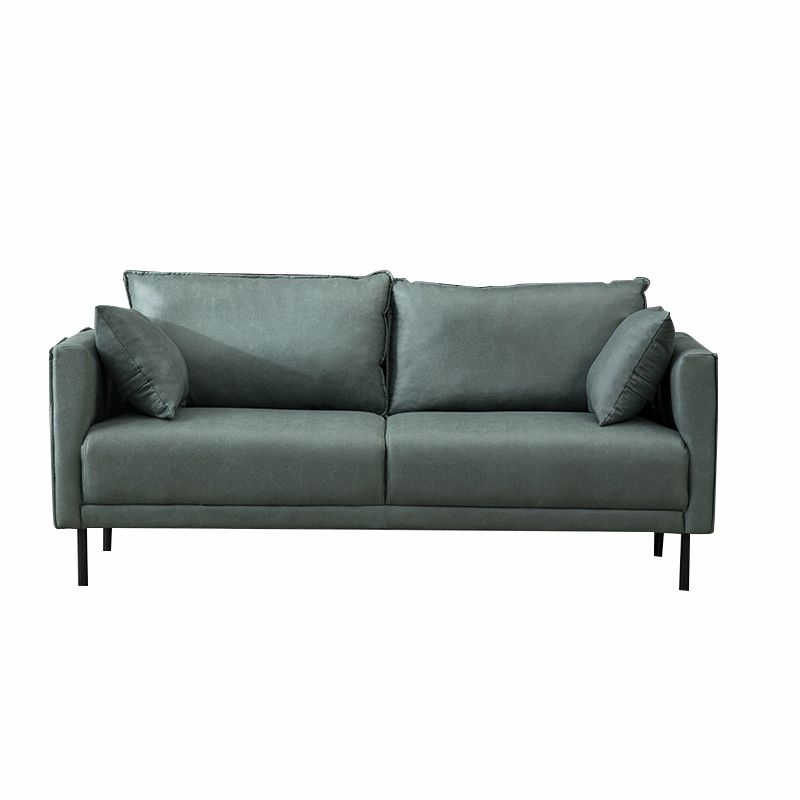 Modern Wooden Rectangular Sofa with Square Armrests and Pillows Clearhalo 'furn' 'furn_sofas' 'Furniture' 'furniture_sofas' 'kitchen' 'kitchen_sofas' 'Living Room Furniture' 'Sofa' 'sofas' 1200x1200_0927f4b1-2c0c-4891-8ea3-f6ccae72a008