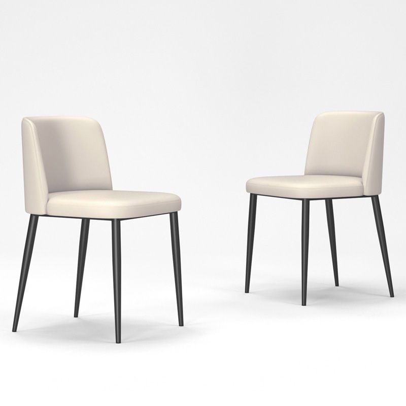 Upholstered Armless Dining Chair Metal Kitchen Dining Side Chair Clearhalo 'Dining Chairs' 'Dining Tables & Seating' 'dining_chair' 'furn' 'furn_dining_chair' 'Furniture' 'Kitchen & Dining Furniture' 1200x1200_0928b3bc-e517-4feb-bb08-820726c60b3d