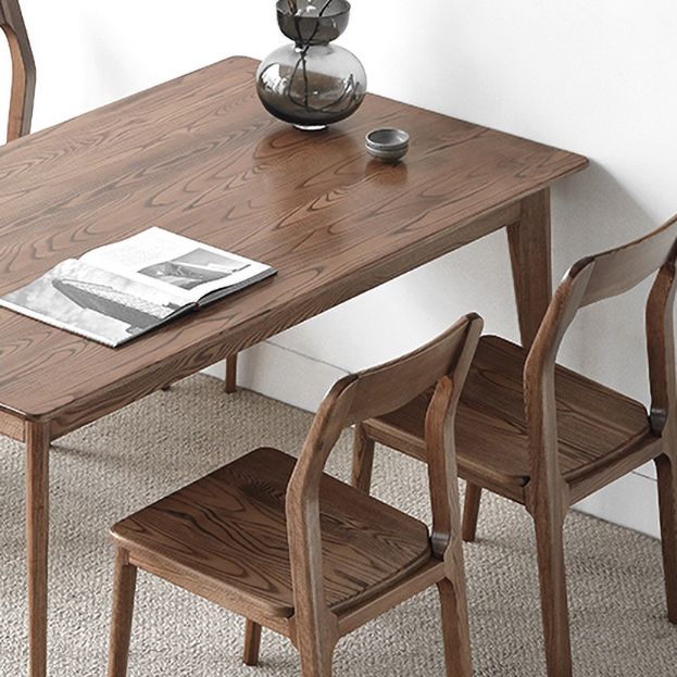 Contemporary Style 1/3/4/5 Pieces Furniture Rectangle Solid Wood Dining Table Set for Home Clearhalo 'Dining Room Sets' 'Dining Tables & Seating' 'dining_room_set' 'furn' 'furn_dining_room_set' 'Furniture' 'furniture_dining_room_set' 'Kitchen & Dining Furniture' 'kitchen&dining_furn' 'kitchen' 1200x1200_092928ef-0838-4cf7-b345-ea47e47b0793