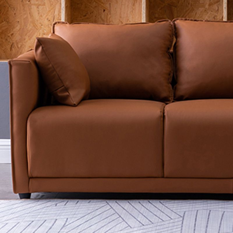 Contemporary Sofa with 2 Pillows Square Arm Living Room Settee Clearhalo 'furn' 'furn_sofas' 'Furniture' 'Living Room Furniture' 'Sofa' 'sofas' 1200x1200_09296c99-8f9f-45a1-b93e-d080bf3c409e