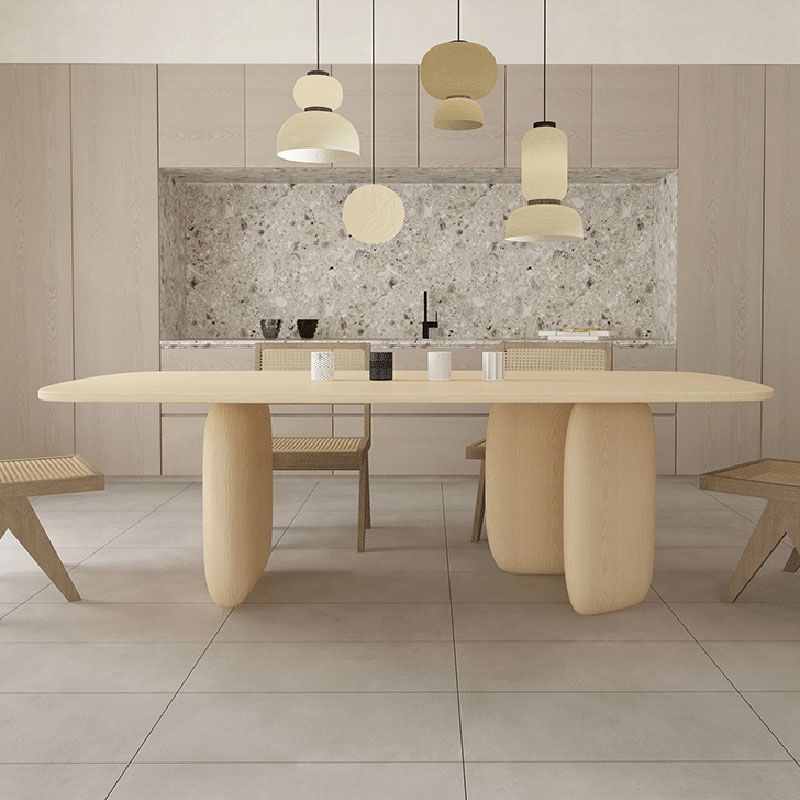 Modern Solid Wood Table for Restaurant Rectangle Dining Table with 3 Legs Clearhalo ' dining_table' 'Dining Tables & Seating' 'Dining Tables' 'furn' 'furn_dining_table' 'Furniture' 'furniture_dining_table' 'Kitchen & Dining Furniture' 'kitchen&dining_furn' 'kitchen' 'kitchen_dining_table' 1200x1200_092a1ea6-4abe-4686-8154-a6fbf7d53ddc