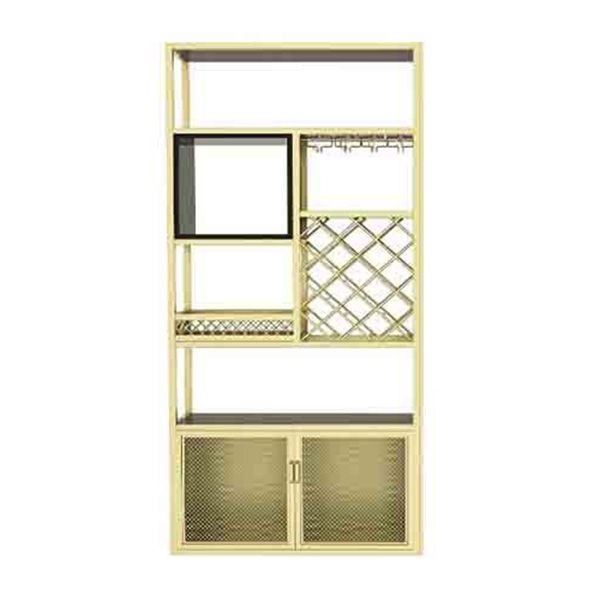 Rack à vin industriel kit de sol en sol de porte-vin avec une étagère pour la cuisine