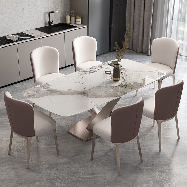 Glam 1/2/5/6/7 Pieces Dining Room Set Sintered Stone Dining Table Clearhalo 'Dining Room Sets' 'Dining Tables & Seating' 'dining_room_set' 'furn' 'furn_dining_room_set' 'Furniture' 'furniture_dining_room_set' 'Kitchen & Dining Furniture' 1200x1200_092deab2-dd39-4132-ac72-571c79489aa8