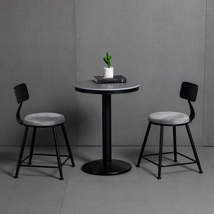 Industrial Metal Bar Table 21.6" Round Top Faux Marble Pedestal Bistro Table for Cafe Clearhalo 'Bar Furniture' 'Bar Tables' 'bar_tables' 'furn' 'furn_bar_tables' 'Furniture' 'furniture_bar_tables' 'Kitchen & Dining Furniture' 'kitchen&dining_furn' 'kitchen' 1200x1200_092dec50-886b-451b-8a25-74049eabe9a4