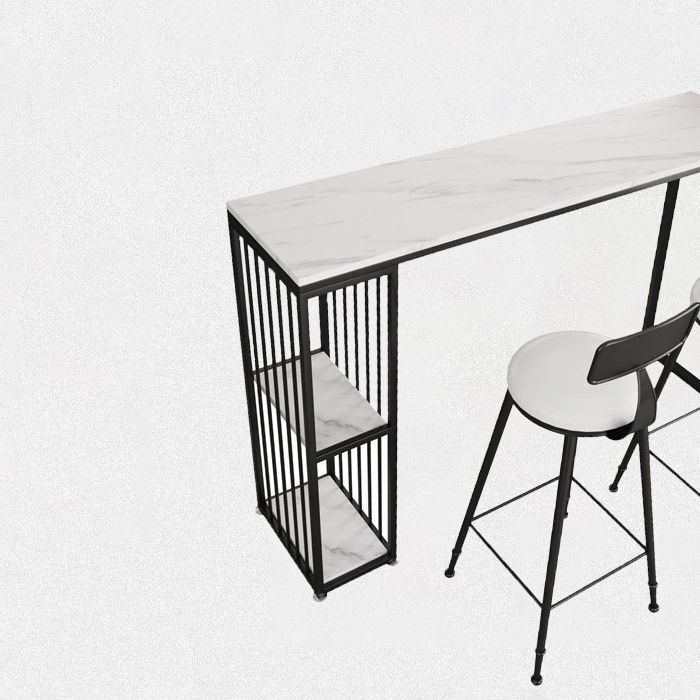 Modern Simple Counter Table 42-inch Height Artificial Marble Top Bar Table Clearhalo 'Bar Furniture' 'Bar Tables' 'bar_tables' 'furn' 'furn_bar_tables' 'Furniture' 'Kitchen & Dining Furniture' 1200x1200_092e4c87-6273-4542-ad70-74ba2c42cfe4