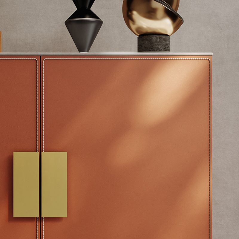 Orange Cabinet Standard 33.46" Tall Accent Cabinet with Doors Clearhalo 'Cabinets & Chests' 'cabinets_chests' 'furn' 'furn_cabinets_chests' 'Furniture' 'Living Room Furniture' 1200x1200_092ea837-ebb0-4b5d-a065-e9a963e927b8