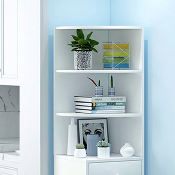 Corner Shelf Bookcase White Bookshelf with Doors for Home Office Clearhalo 'Bookcases' 'furn' 'furn_bookcases' 'Furniture' 'Office Furniture' 1200x1200_092ec925-147e-48fb-869f-5526a2c24cd4