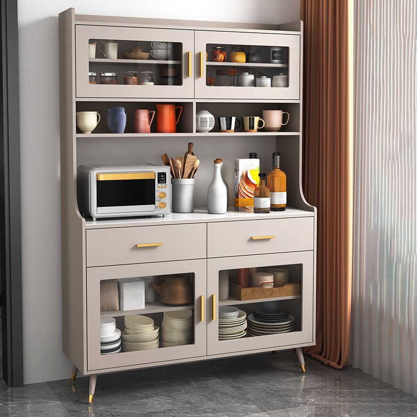 Gabinete parador de sala de estar Gamam Credenza con cajones y almacenamiento